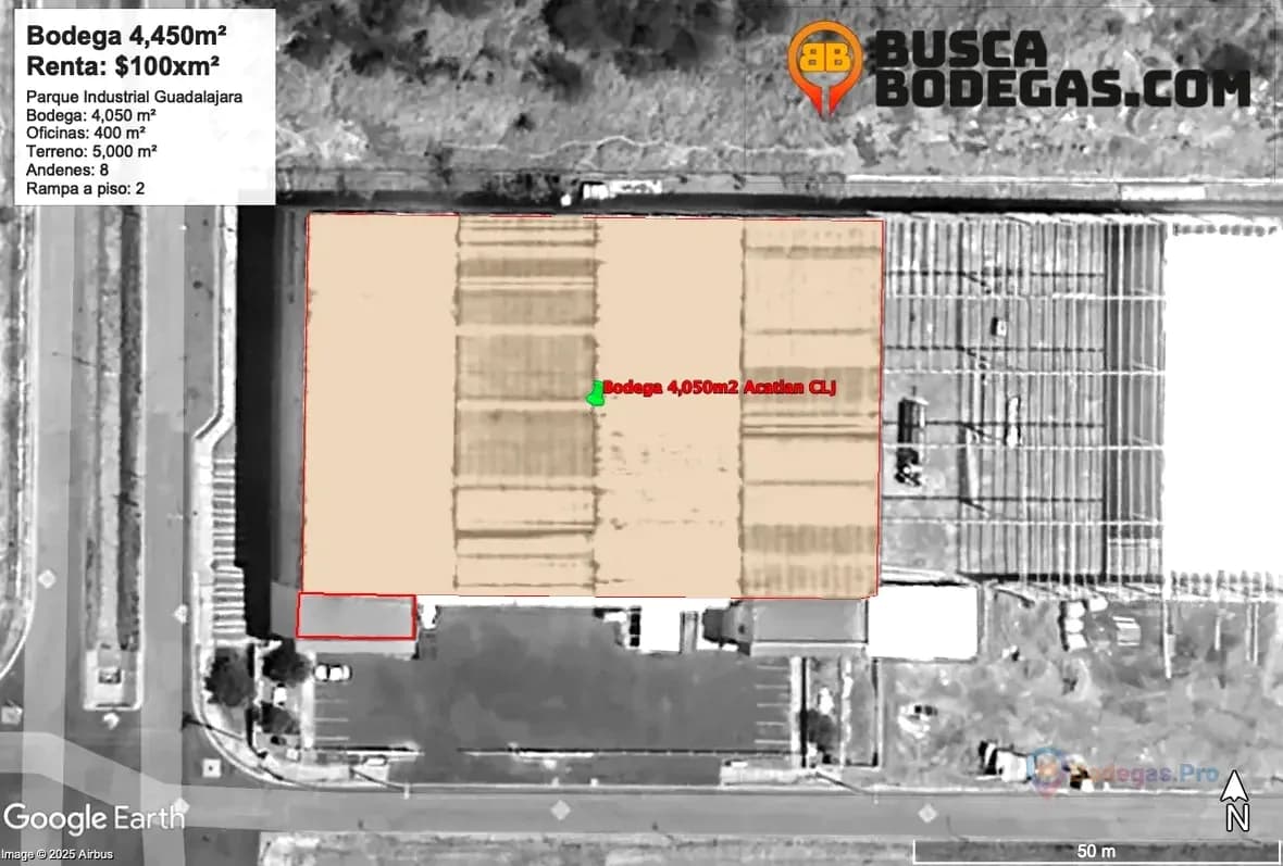 Bodega de 4,450 m2 For Lease en el Centro Logístico Jalisco CLJ